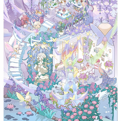 Clear Night Purple Garden 3D Sticker