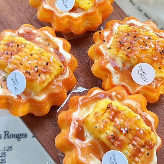 Grilled Corn Cheese Lava Egg Tart Squishy