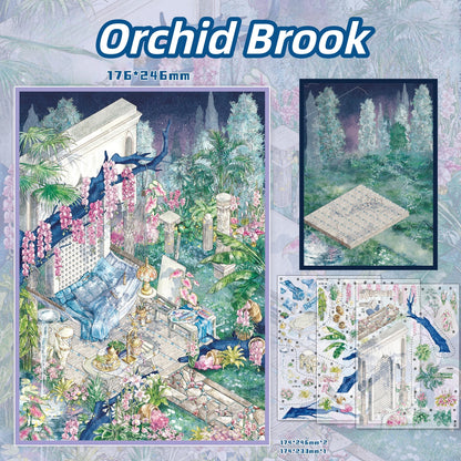 Fragrant Paths 3D Sticker | 2 Cute Miniature Scenes