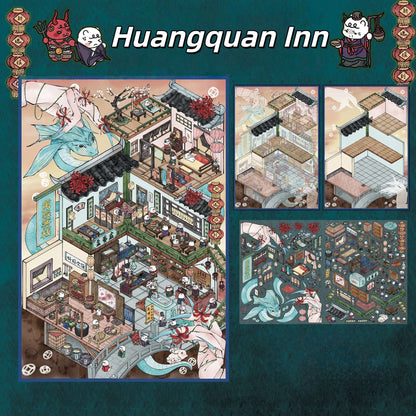 Horror Adventure 3D Sticker | 6 Cute Miniature Scenes