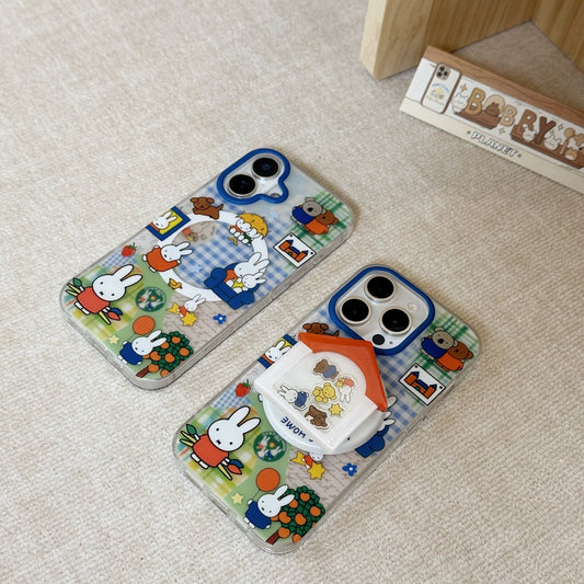 Miffy's Small House Magnetic Stand Acrylic Phone Case