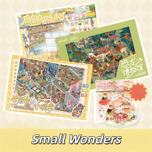 Small Wonders 3D Sticker | 3 Cute Miniature Scenes