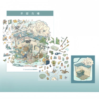 Nature Poems 3D Sticker | 5 Cute Miniature Scenes