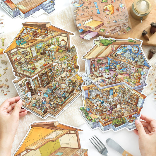 Tides & Tales 3D Sticker | 4 Cute Miniature Scenes