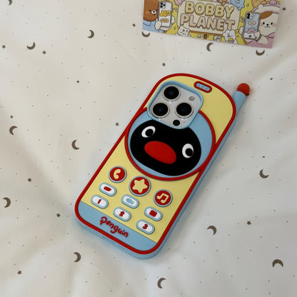 Penguin Retro Brick Phone Silicone Phone Case