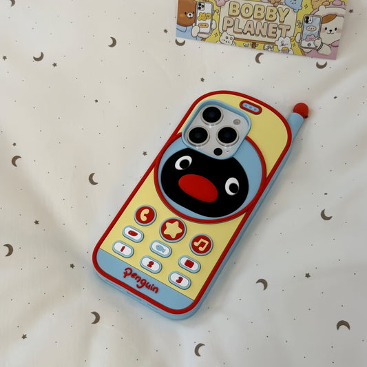 Penguin Retro Brick Phone Silicone Phone Case