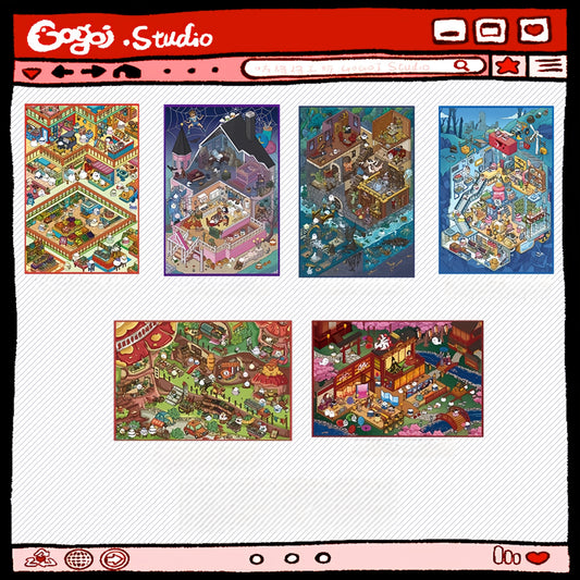 An Odyssey of Whimsy 3D Sticker | 6 Cute Miniature Scenes