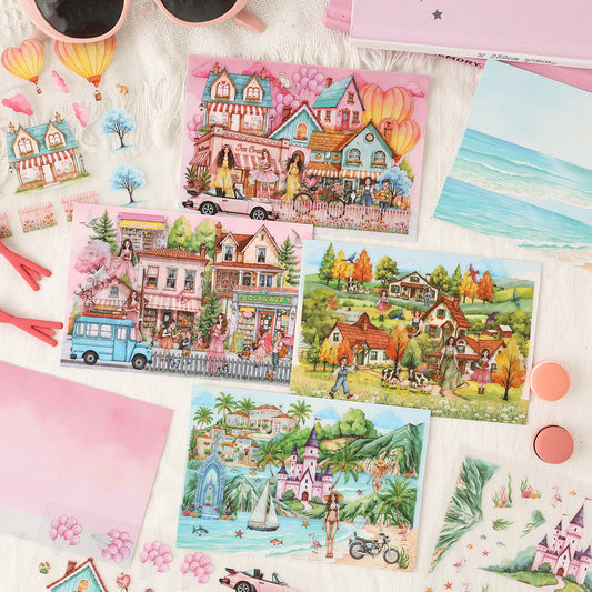 Scenery and Beauty 3D Sticker | 4 Cute Miniature Scene