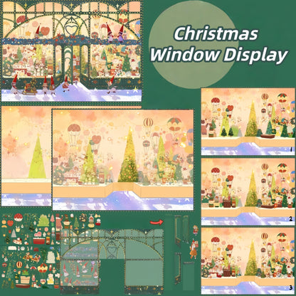 Fantasy Christmas 3D Sticker | 2 Cute Miniature Scenes