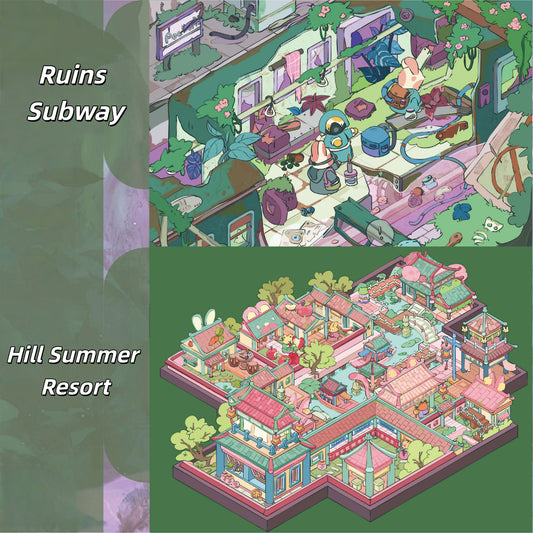 Other World Series 3D Sticker | 2 Cute Miniature Scenes