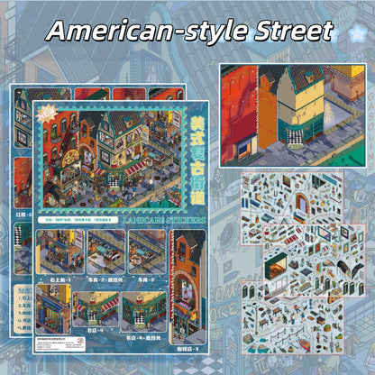 American-style Street 3D Sticker