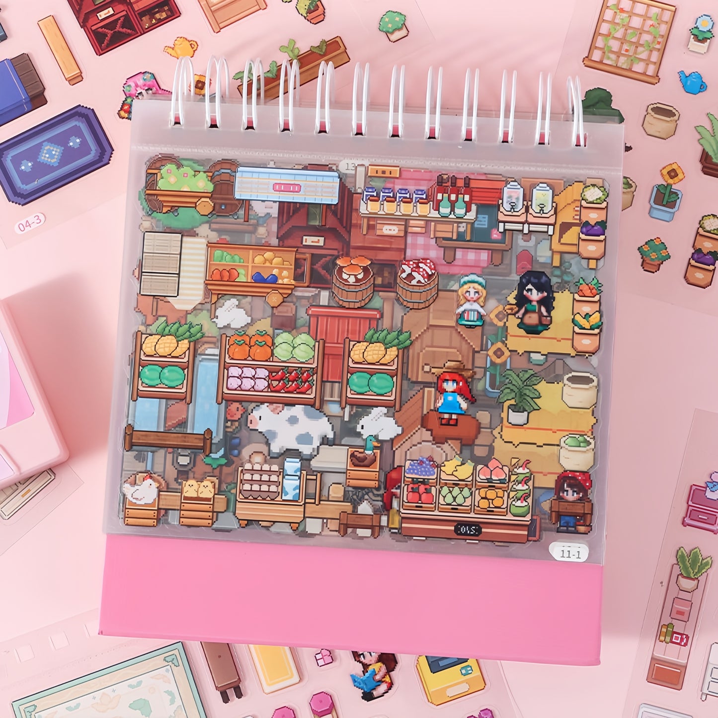 Pixel World 3D Sticker Book