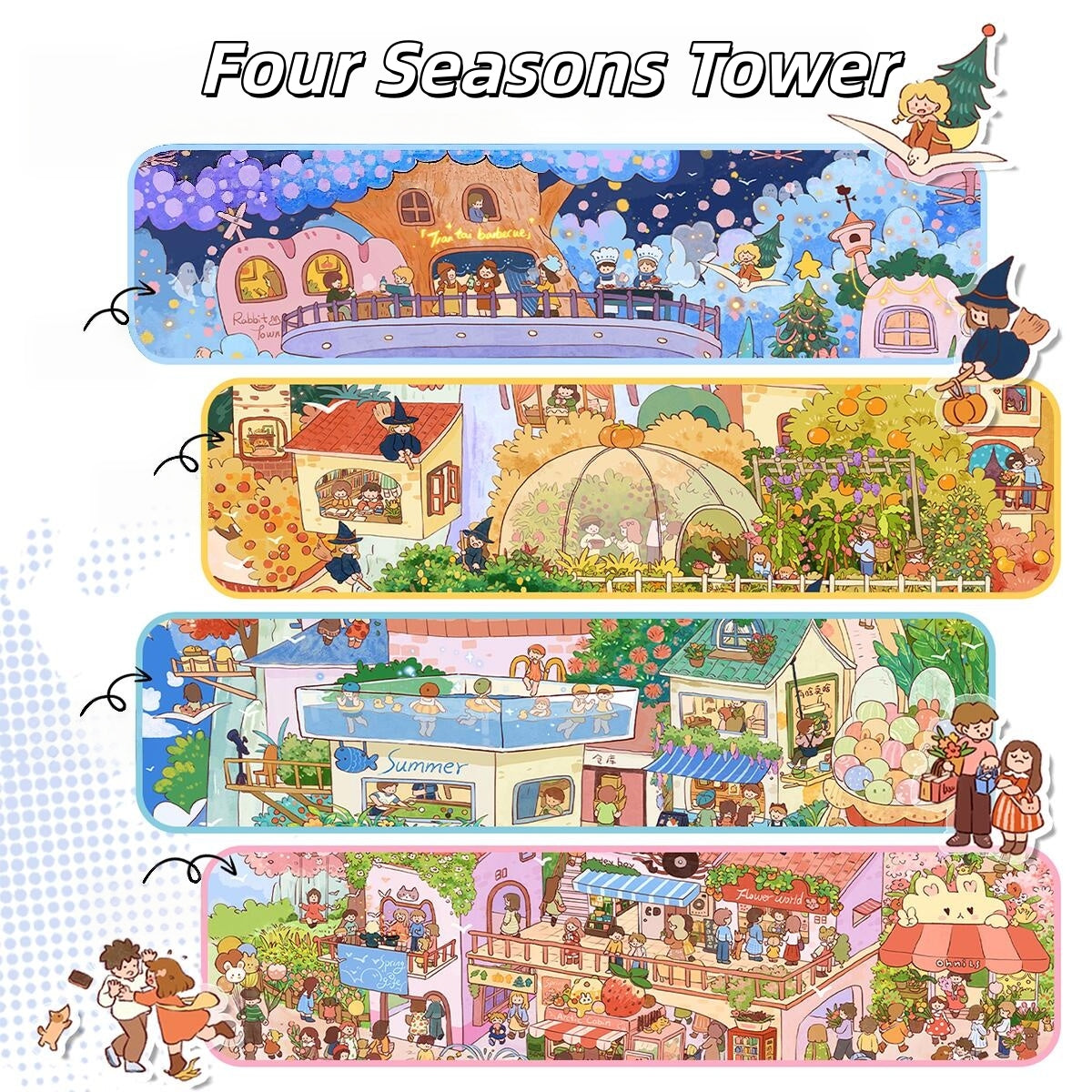 Four Seasons Tower 3D Sticker