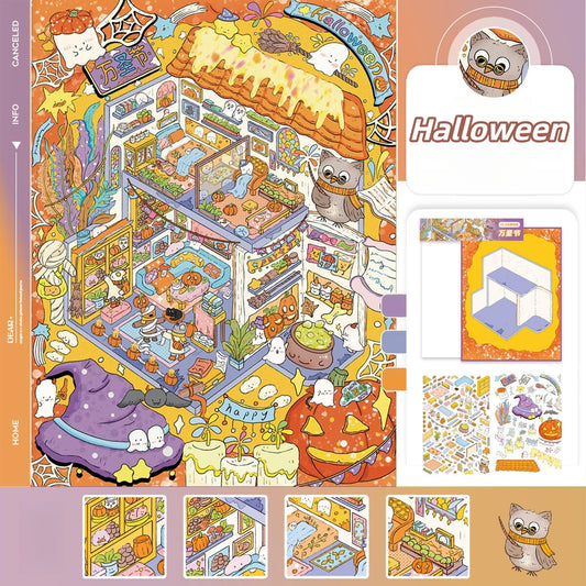 Paperfairy Tale 3D Sticker | 4 Cute Miniature Scenes