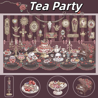 Horror Architecture 3D Sticker | 5 Cute Miniature Scenes