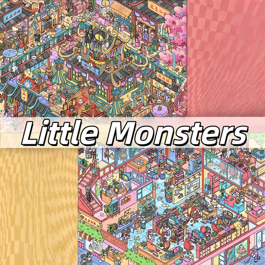 Little Monster Series 3D Sticker | 2 Cute Miniature Scenes