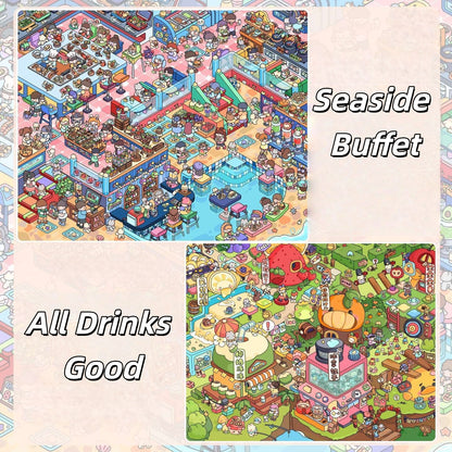 Eat and Drink 3D Sticker | 2 Cute Miniature Scenes