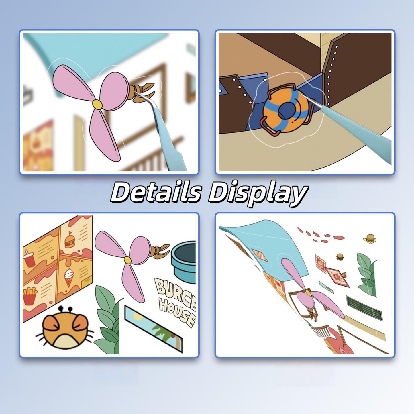 Deep Sea Burger Restaurant 3D Sticker