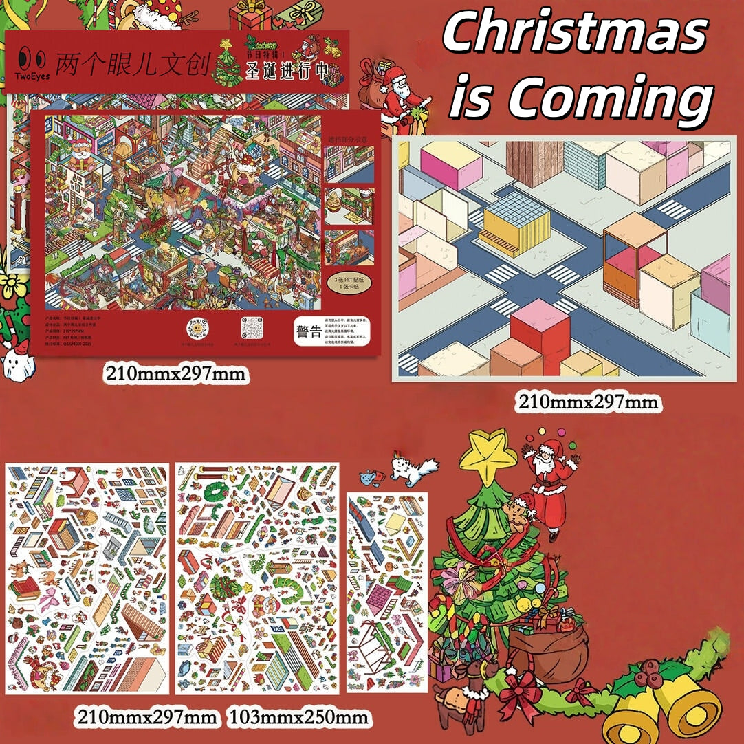 Christmas is Coming 3D Sticker