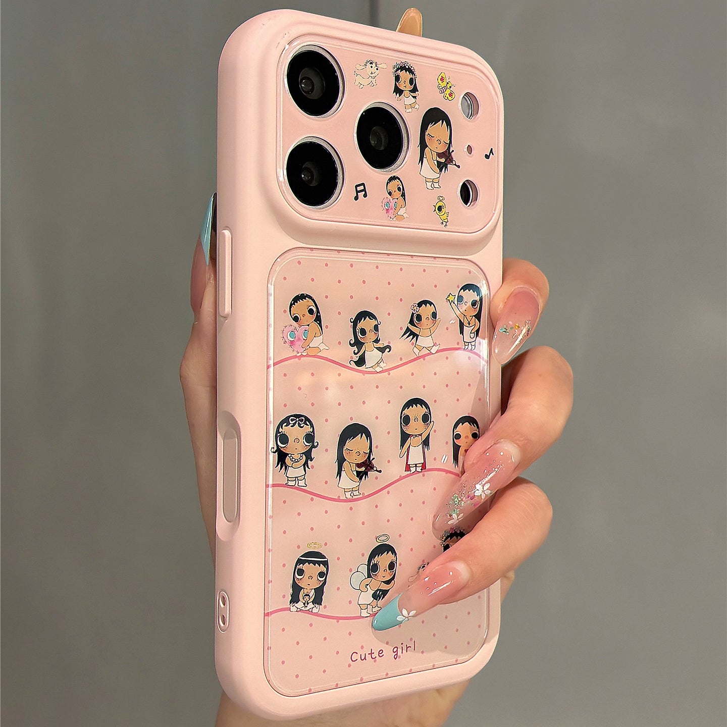 Cartoon Polka Dot Xiaoyu Illustration Acrylic Phone Case
