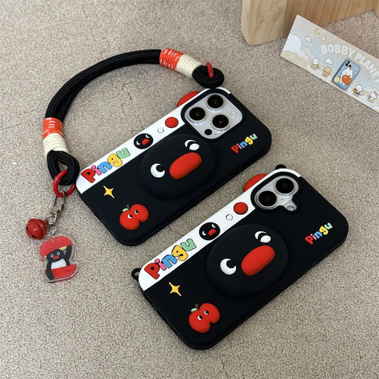 Pingu Penguin Stand Silicone Phone Case