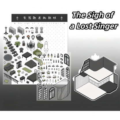 The Sigh of a Lost Singer 3D Sticker