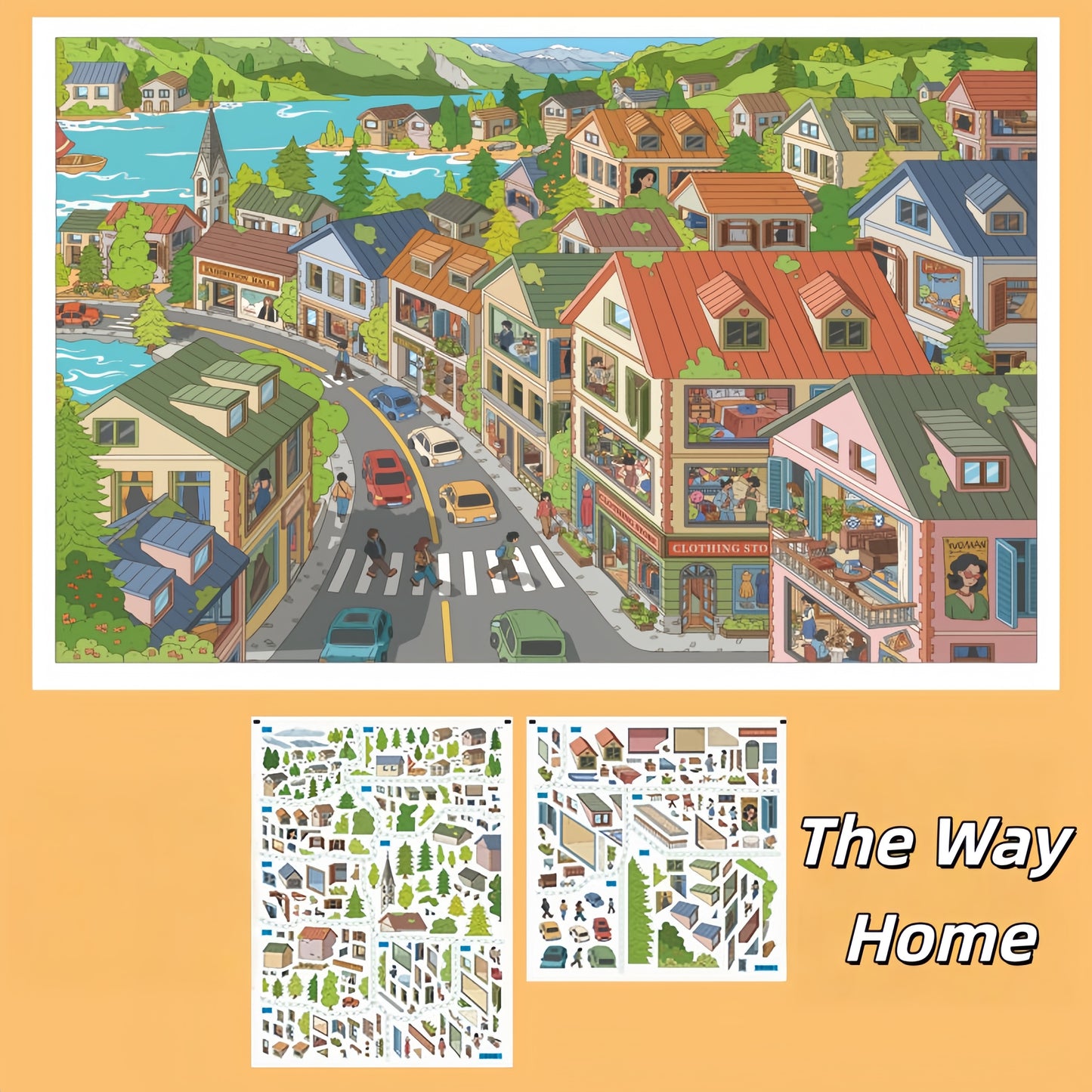 Whimsical Life 3D Sticker | 4 Cute Miniature Scenes