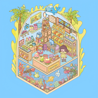 Lemon Candy 3D Sticker | 7 Cute Miniature Scenes