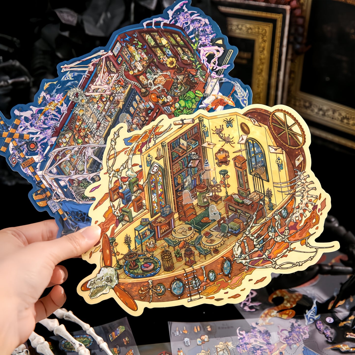 Boneward Voyage 3D Sticker | 2 Cute Miniature Scenes