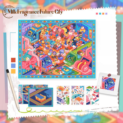 Whimsical World 3D Sticker | 3 Cute Miniature Scenes
