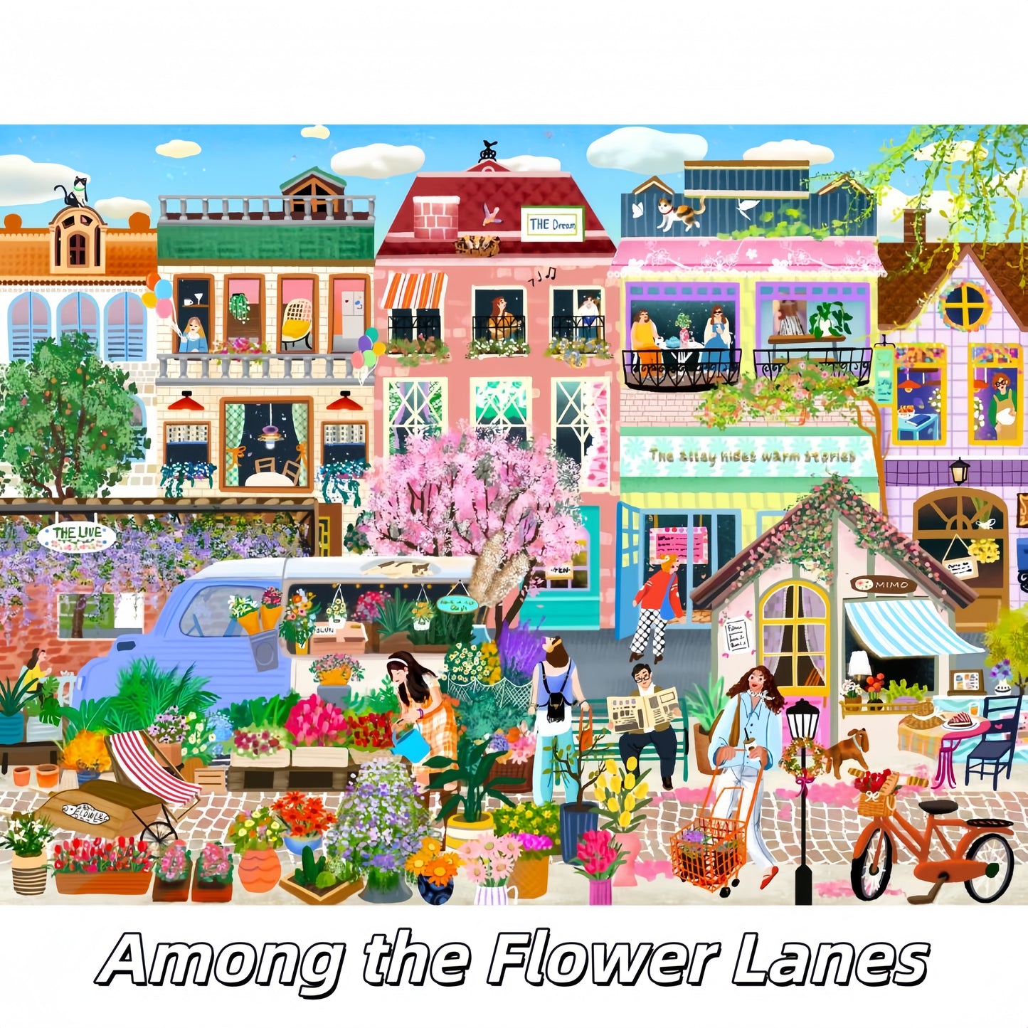 Floral Whispers 3D Sticker | 2 Cute Miniature Scenes