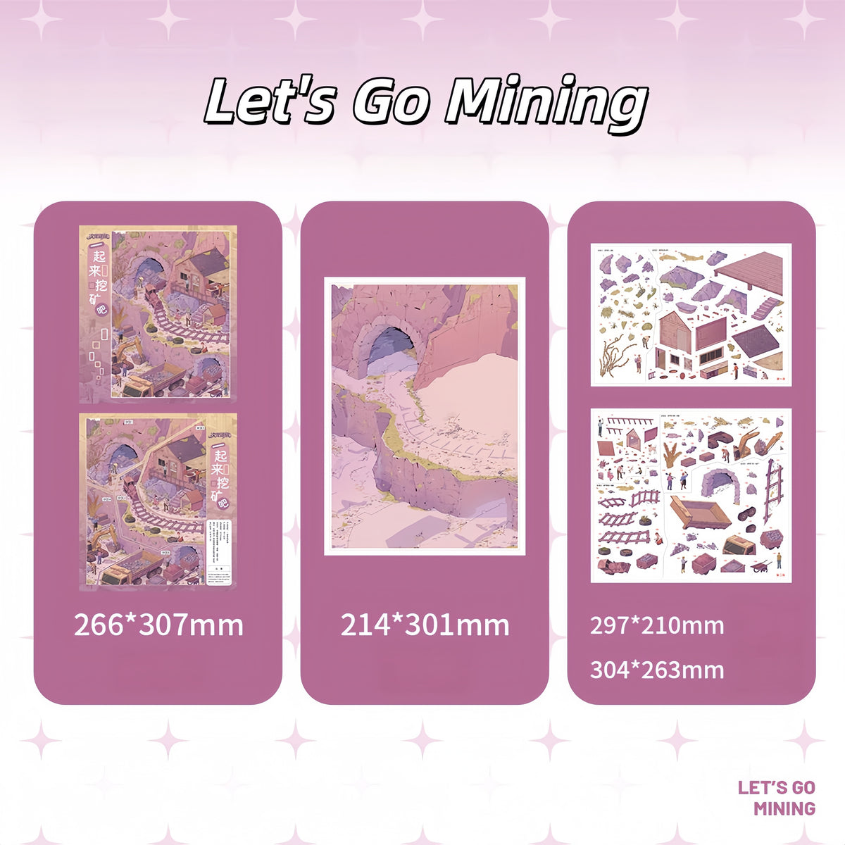 Let's Go Mining 3D Sticker