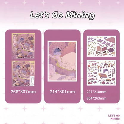 Let's Go Mining 3D Sticker