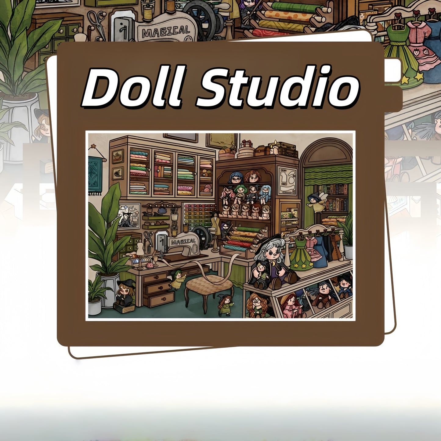 Magic Shop 3D Sticker | 4 Cute Miniature Scenes