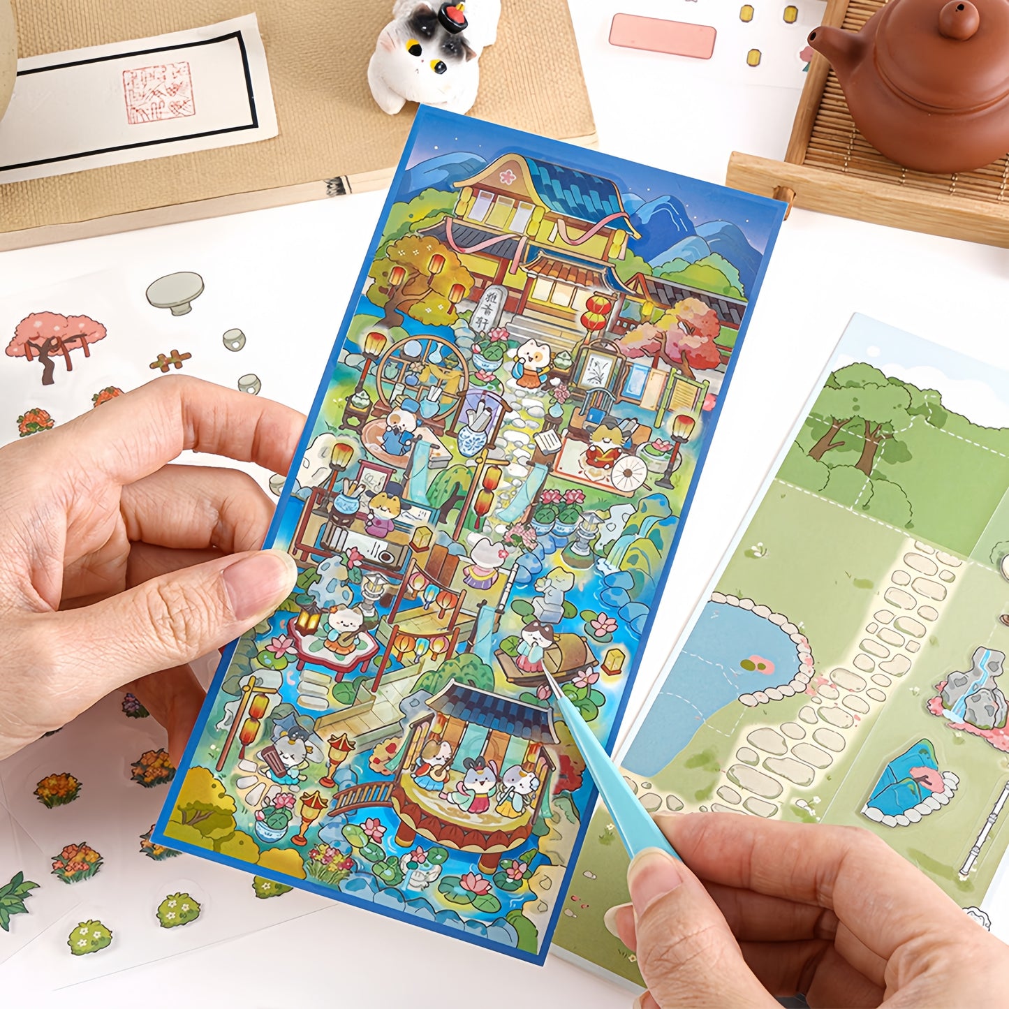 Chronicles of Elegance 3D Sticker | 4 Cute Miniature Scenes