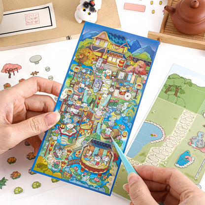 Chronicles of Elegance 3D Sticker | 4 Cute Miniature Scenes