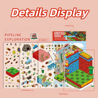 Paw's Adventure 3D Sticker | 2 Cute Miniature Scenes