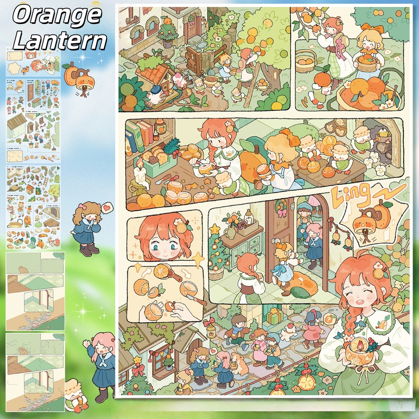 Remembrance 3D Sticker | 2 Cute Miniature Scenes