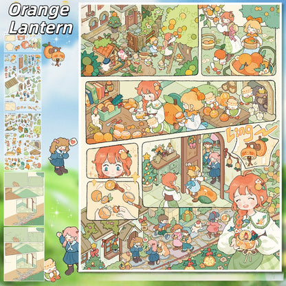 Remembrance 3D Sticker | 2 Cute Miniature Scenes