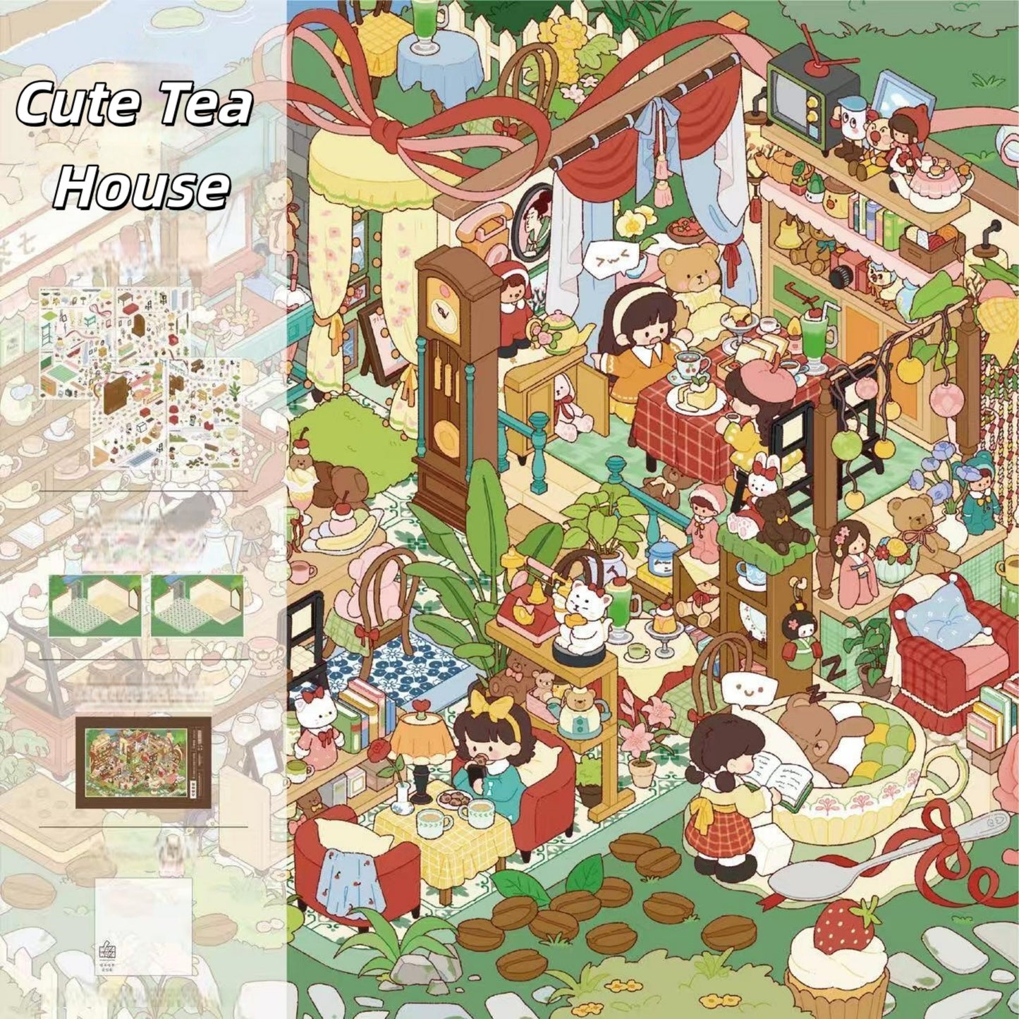 Leisure Daily 3D Sticker | 2 Cute Miniature Scenes