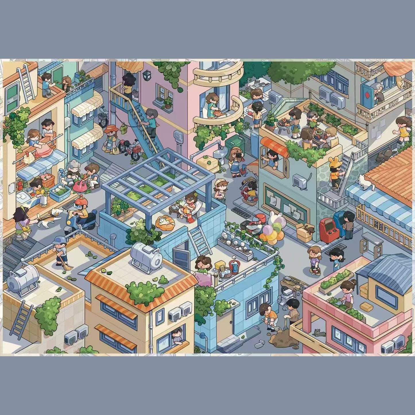 Leisure Life 3D Sticker | 3 Cute Miniature Scenes