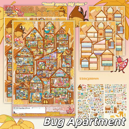 Warm Stays 3D Sticker | 5 Cute Miniature Scenes