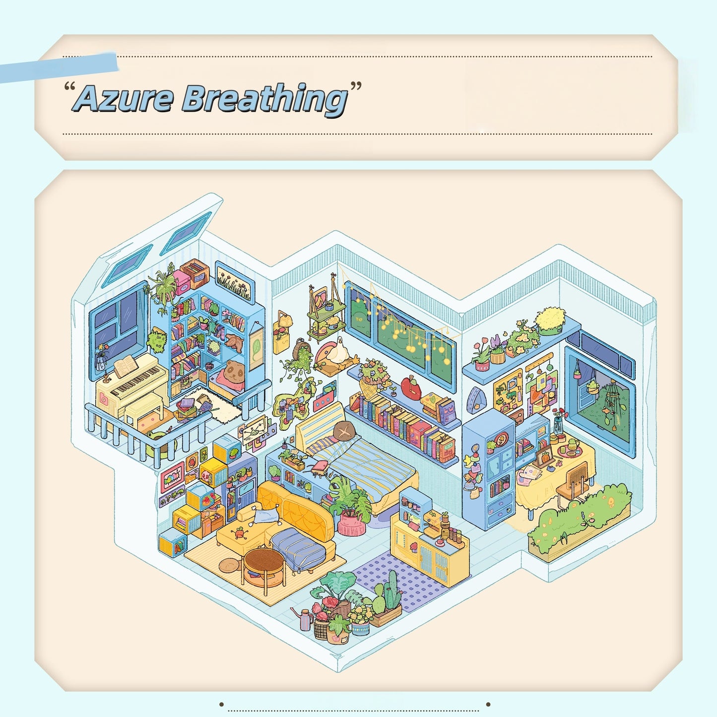 Daydream Apartment 3D Sticker | 3 Cute Miniature Scenes