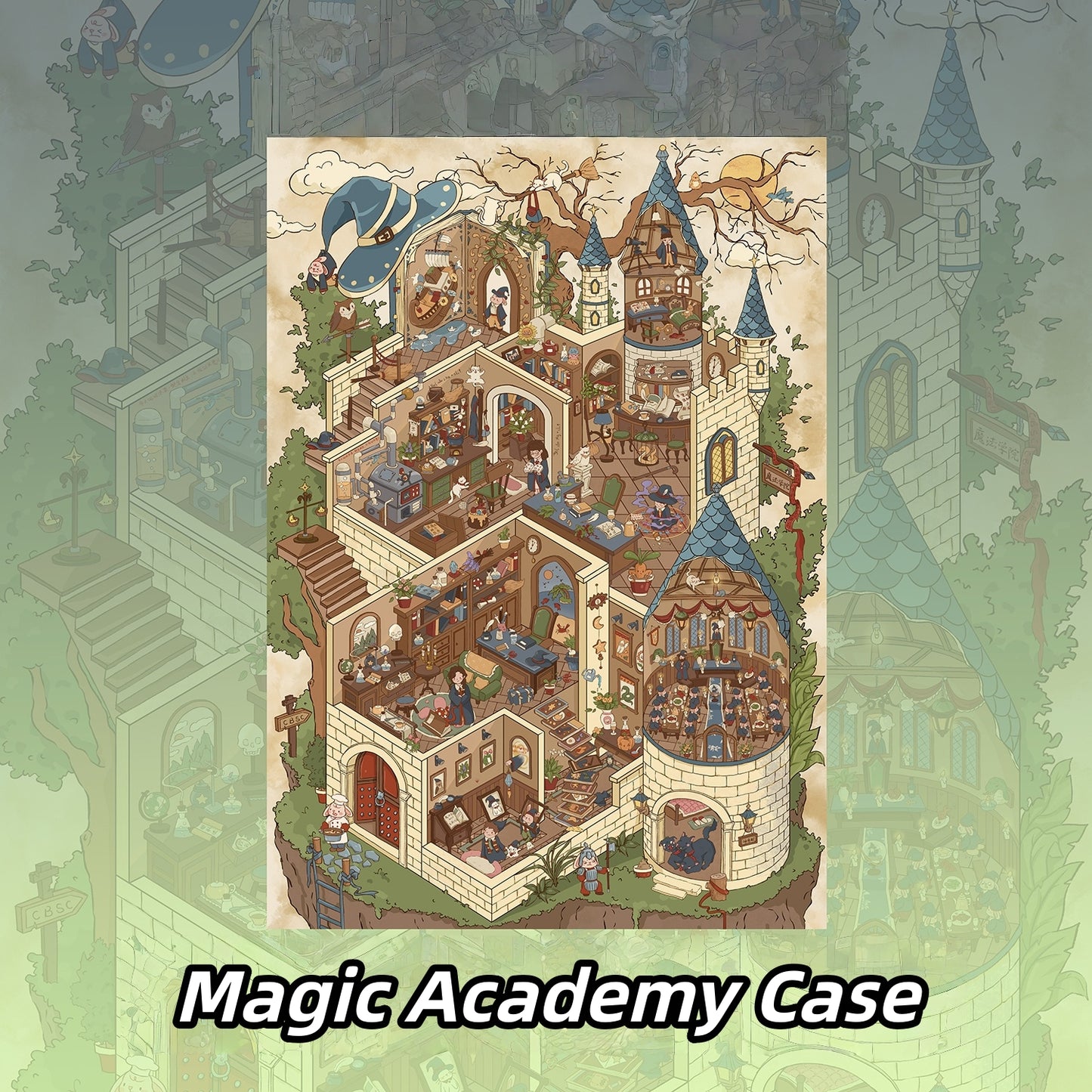 The Detective Series 3D Sticker | 2 Cute Miniature Scenes