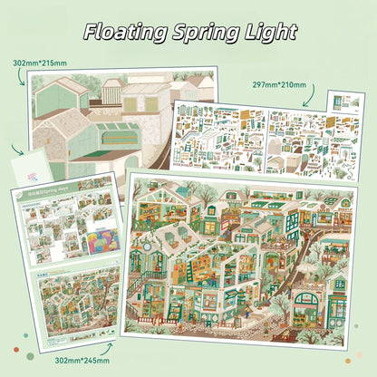 Seasonal Whispers 3D Sticker | 4 Cute Miniature Scenes