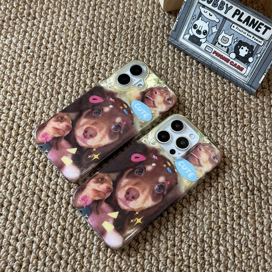 Cute Dachshund Acrylic Phone Case