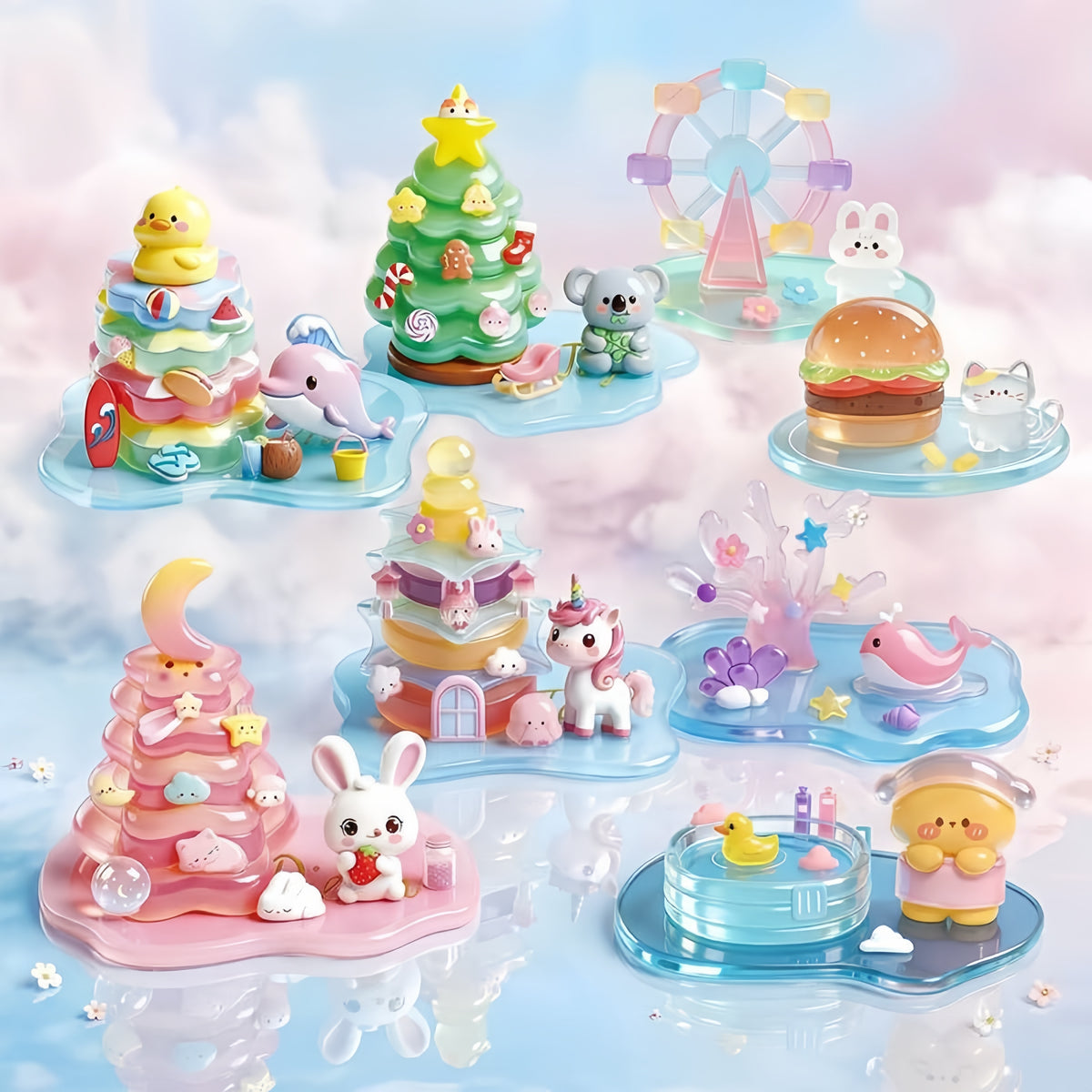 Corner Cuties 3D Stackable Stickers | 12 Cute Miniature Themes