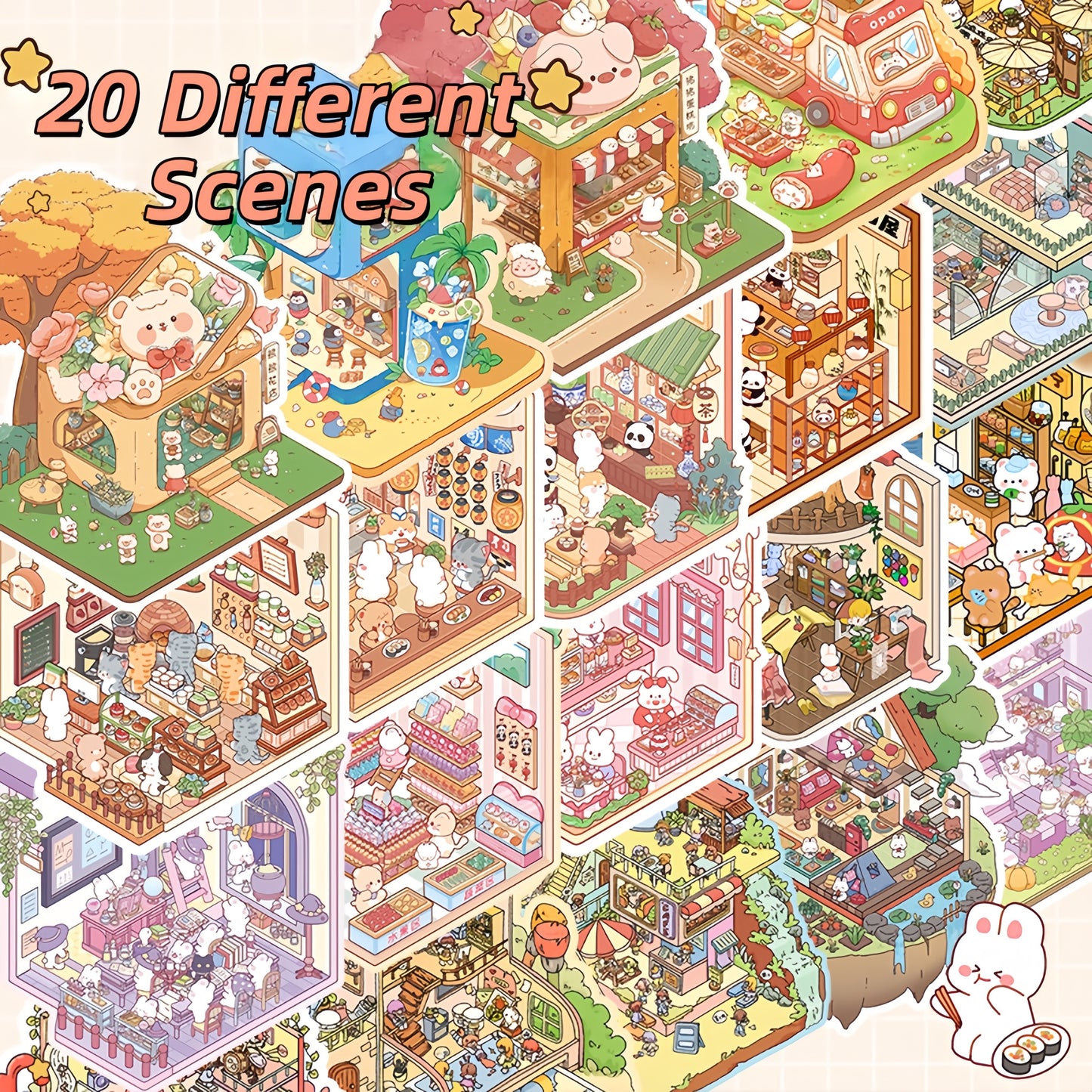 Dream Cottage 3D Sticker Book