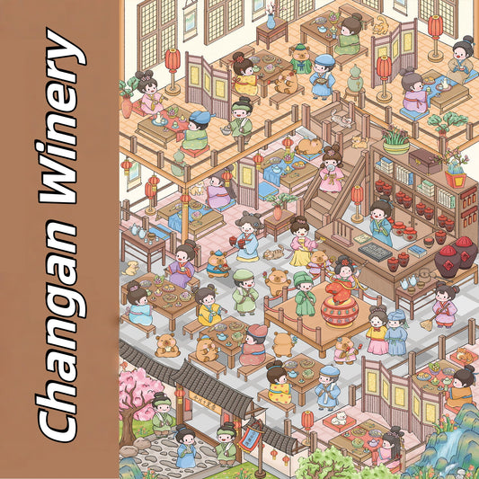 Ancient Chinese Courtyard 3D Sticker | 2 Cute Miniature Scenes