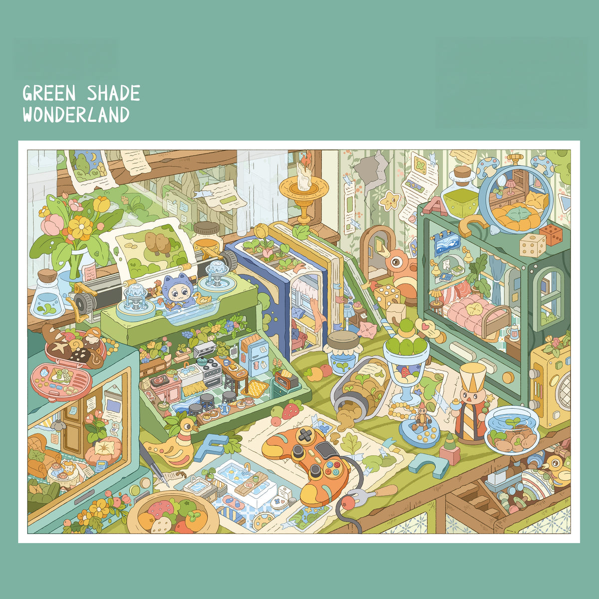 Small Wonders 3D Sticker | 2 Cute Miniature Scenes